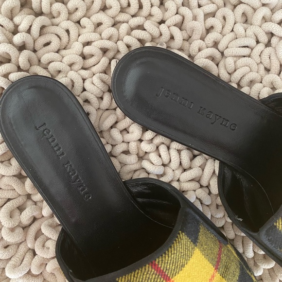 Jenni Kayne mules in flannel tartan plaid Yellow size 40 / 10 - Picture 4 of 5